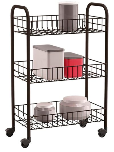 Metaltex Siena Black Trolley Table 23x41cm
