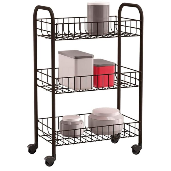 Metaltex Siena Black Trolley Table 23x41cm