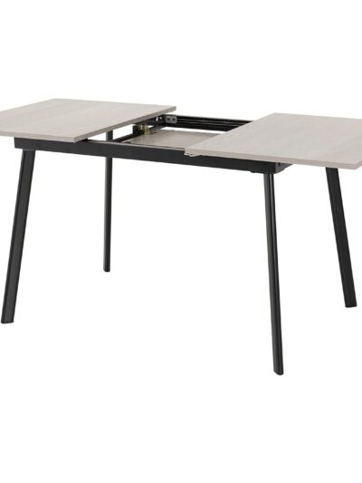 SECONIQUE Avery Extending Concrete/Grey Oak Dining Table 80x160cm
