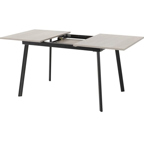 SECONIQUE Avery Extending Concrete/Grey Oak Dining Table 80x160cm
