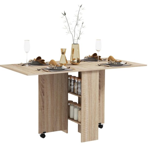 Homcom Drop Leaf Dining Table 75x140cm