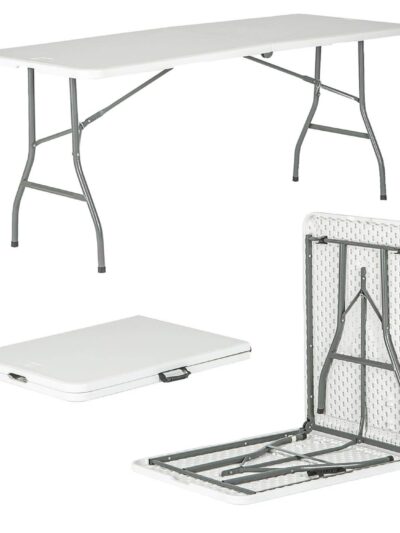 Harbour Housewares Rectangle White Dining Table 70x180cm