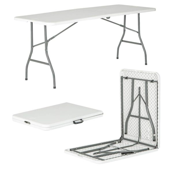 Harbour Housewares Rectangle White Dining Table 70x180cm